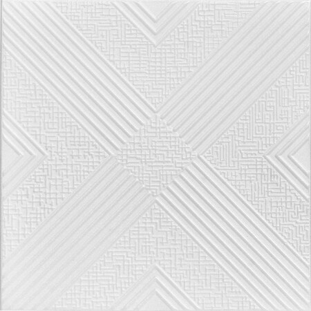 Hidden Treasure 20-in X 20-in 8-Pack Plain White Textured Surface-mount Ceiling Tile, 8PK